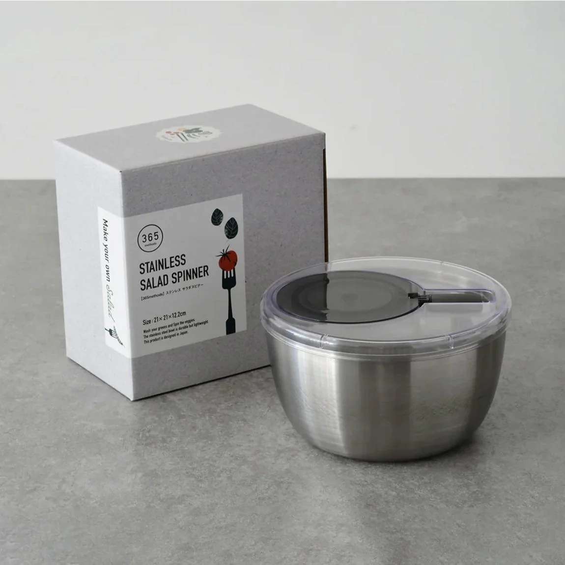 Convenient Salad Spinner Stainless Steel Salad Tosser 3L - Image 5