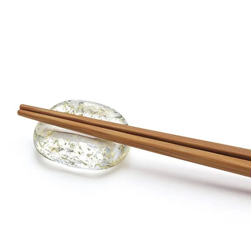 Aderia Handmade Glass & Gold Leaf Chopsticks Rest - Image 2