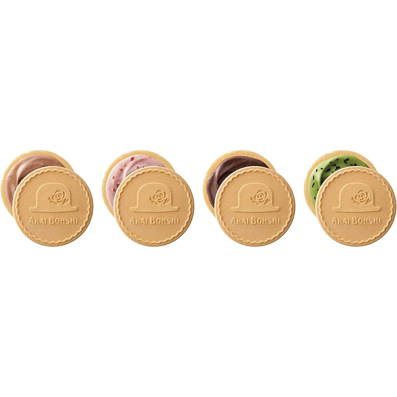 Akai Bohshi Whipped Chocolate Sandwich Cookies 4 Assorted Flavors 20 Pieces - Image 3