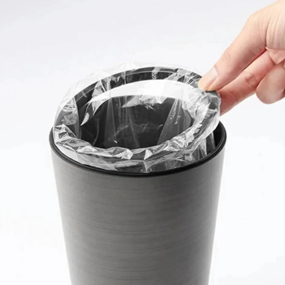 Antibacterial Small Trash Bin Gray Minimalist Japanese Style 1.4L - Image 2