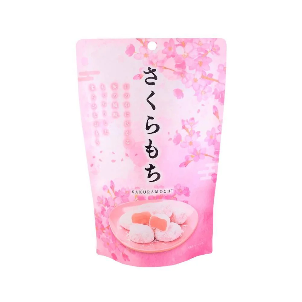 Bite Sized Mochi Snack Sakura Cherry Blossom Flavor 130g (Pack of 5) - Image 5