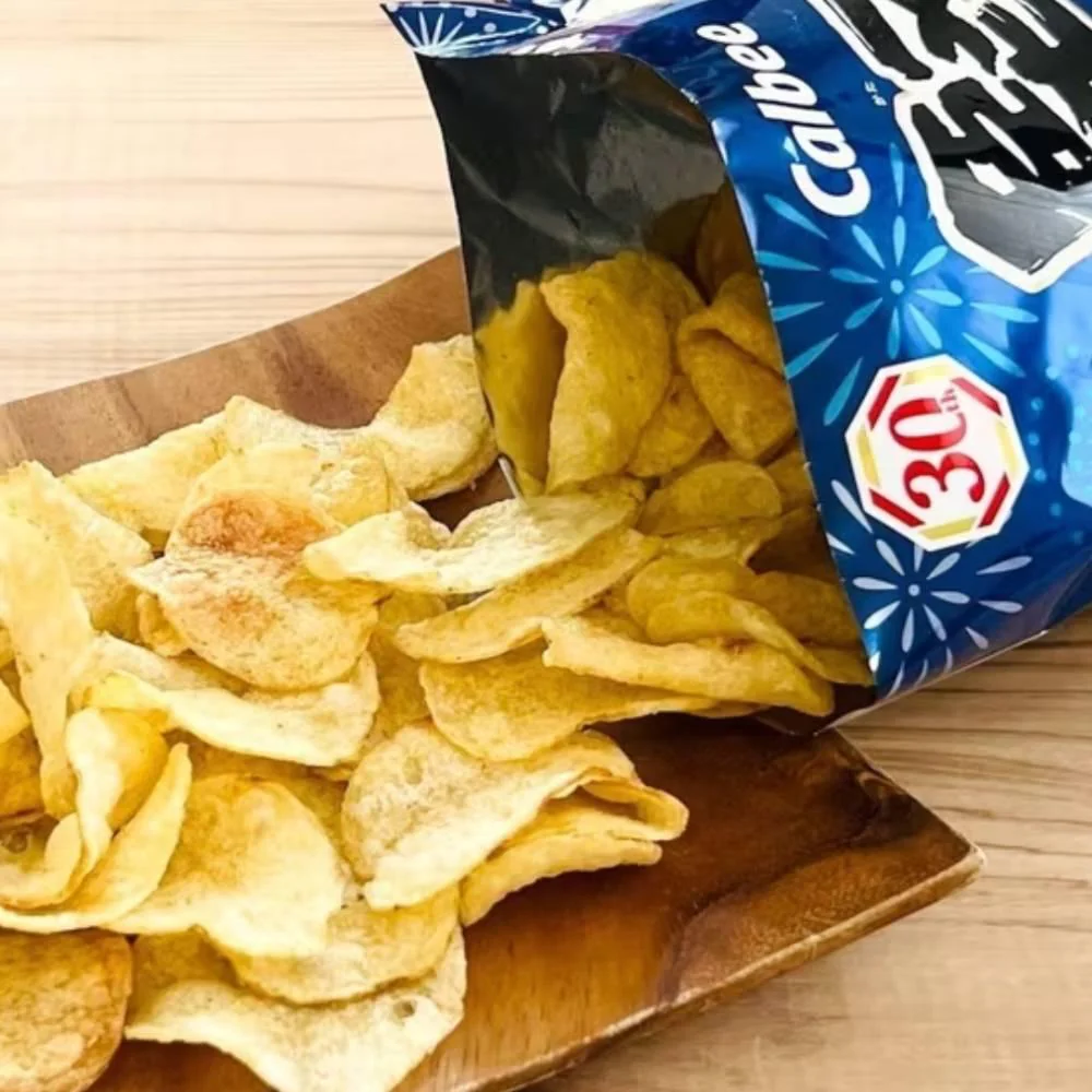 Calbee Kataage Lightly Salted Crispy Potato Chips 65g (Box of 12 Bags) - Image 2