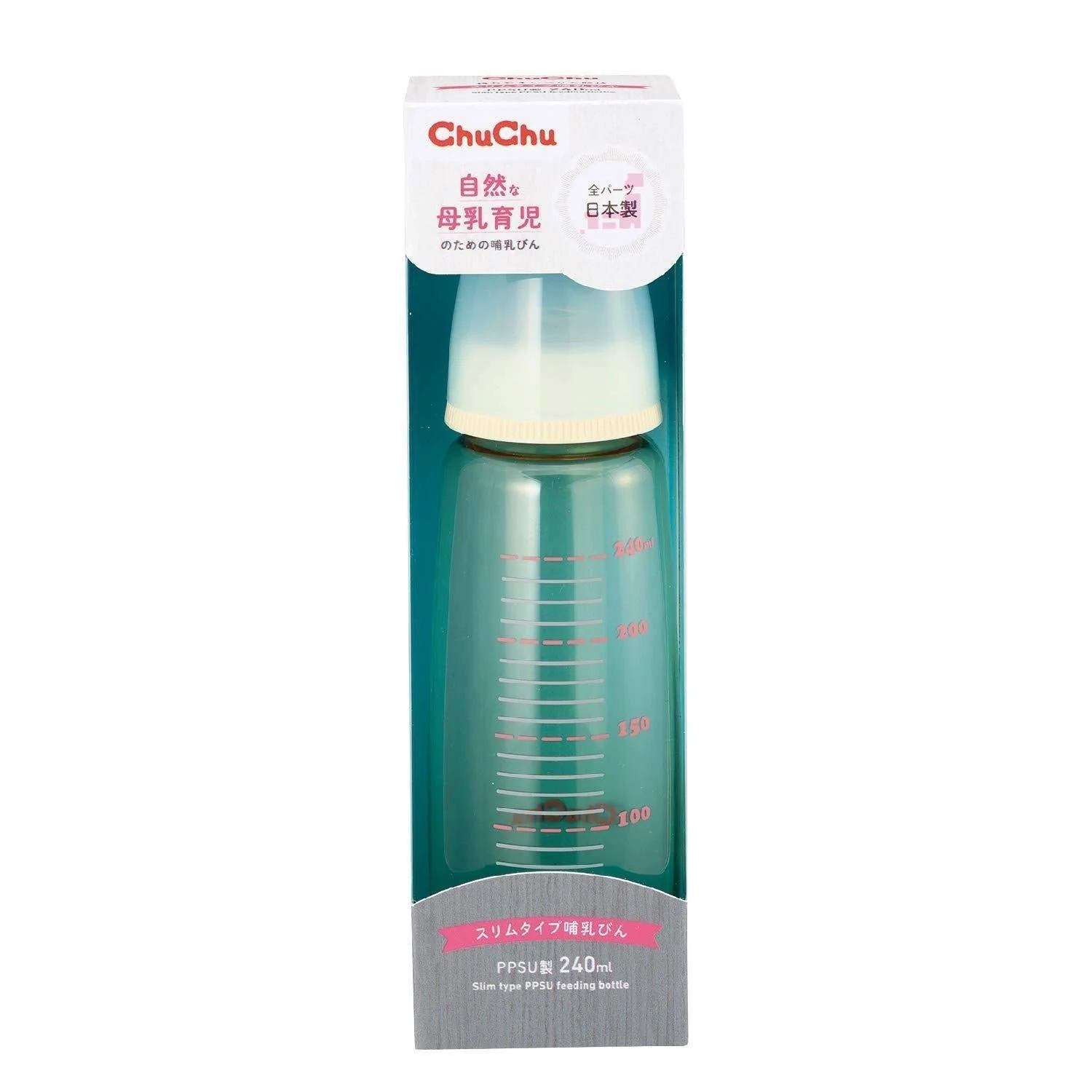 ChuChu Baby PPSU Feeding Bottle Slim Type 240ml - Image 2
