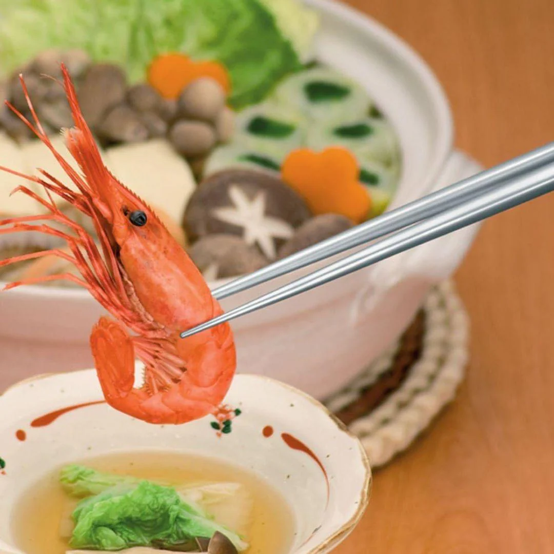 Durable Metal Chopsticks Matte Finish Stainless Steel 220mm - Image 4
