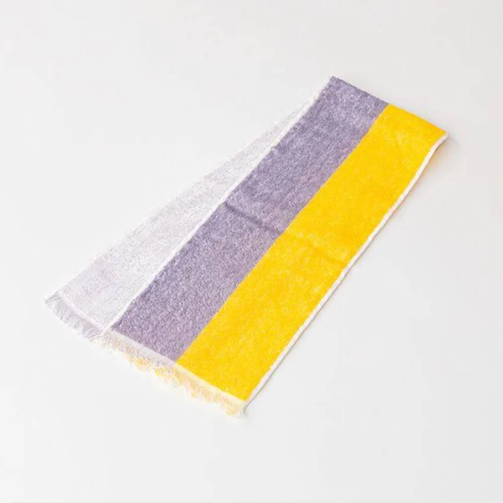 Eco de Cool Lightweight Cooling Towel Scarf Yellow & Grey 16 x 90cm - Image 3