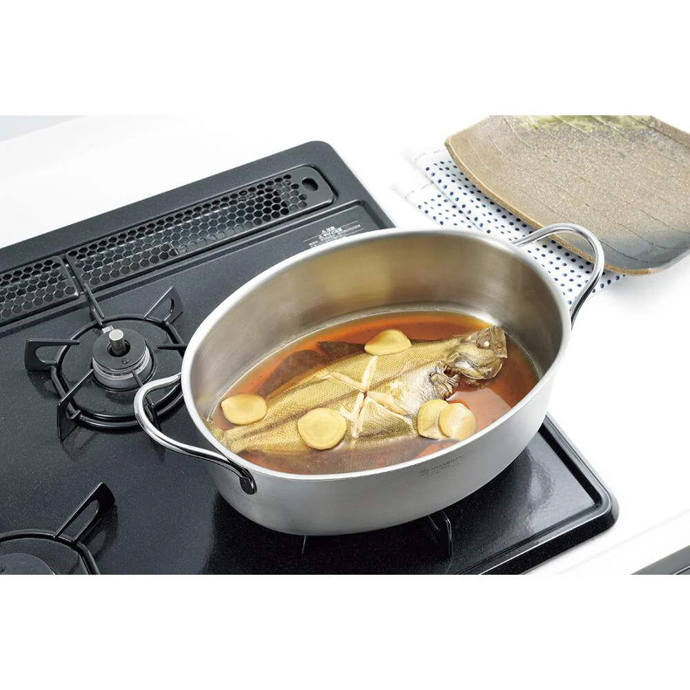 Enjuku Oval Two Handle Stock Pot Ovensafe Pan 28cm 4.3L - Image 2