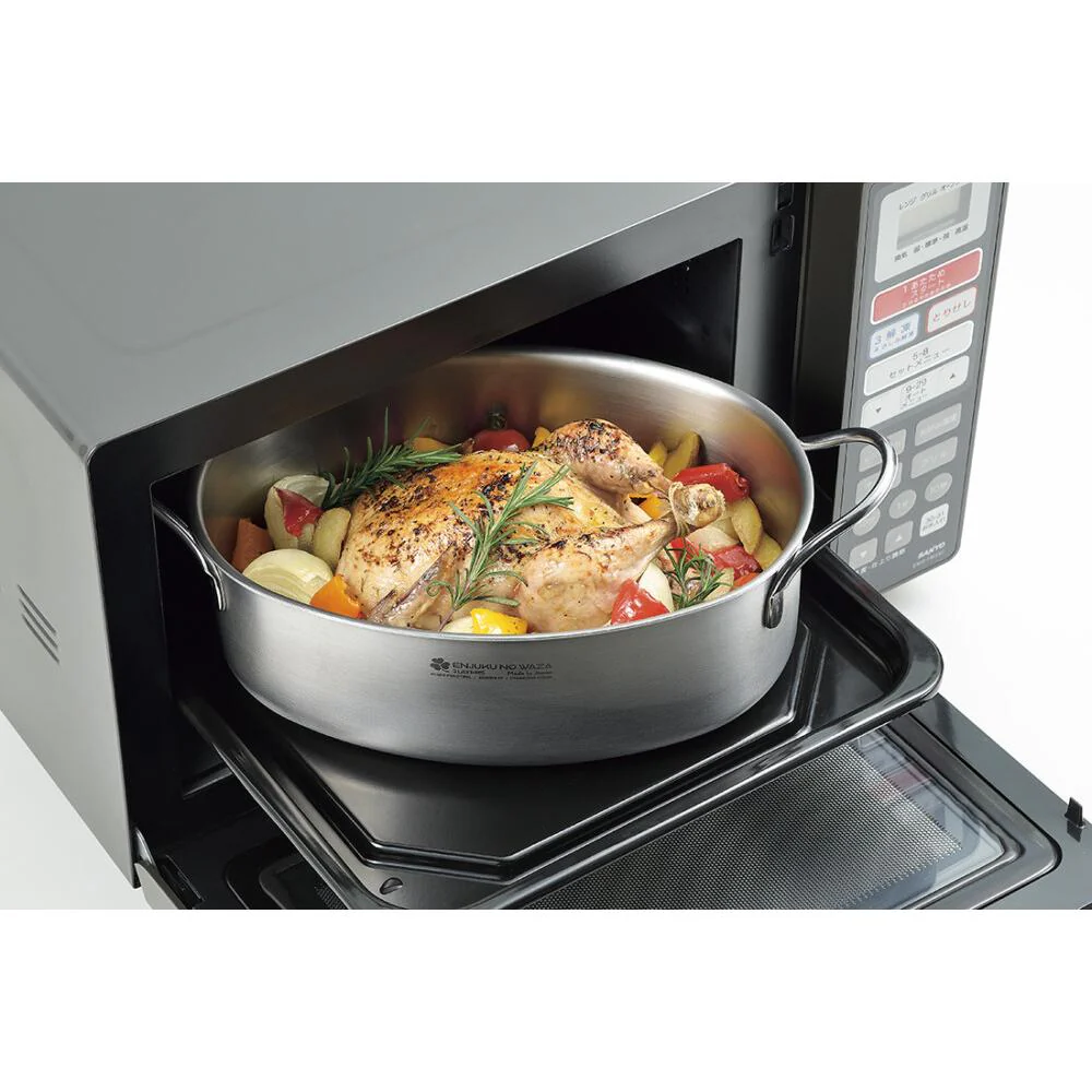 Enjuku Oval Two Handle Stock Pot Ovensafe Pan 28cm 4.3L - Image 3
