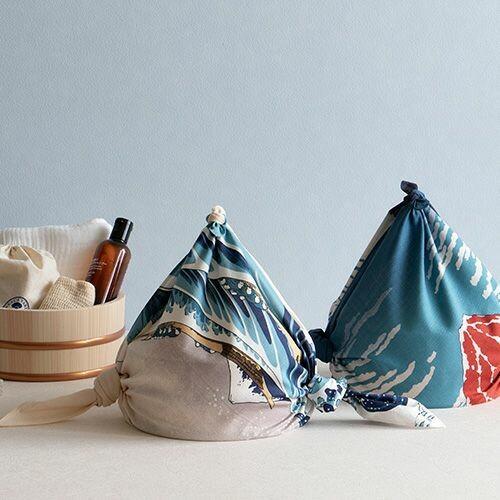 Furoshiki Great Wave off Kanagawa Organic Cotton Wrapping Cloth 70x70cm - Image 2
