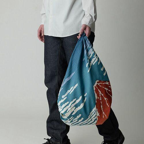Furoshiki Red Fuji Ukiyo-e Art Cotton Wrapping Cloth 104Ă—104cm - Image 2
