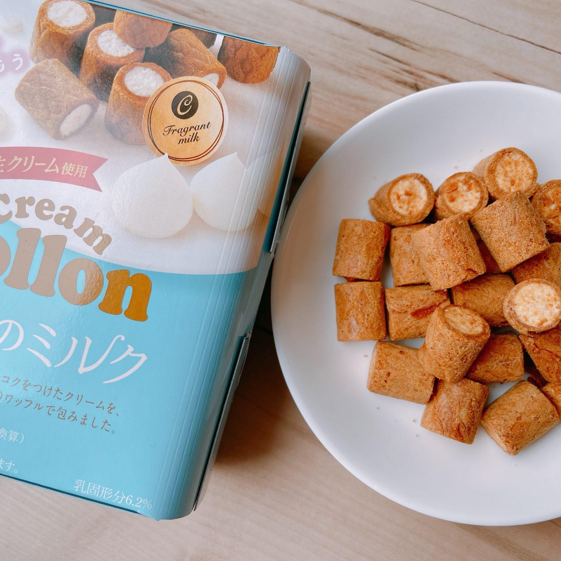 Glico Collon Milk Cream Filled Crunchy Caramel Waffle Bites 48g - Image 3