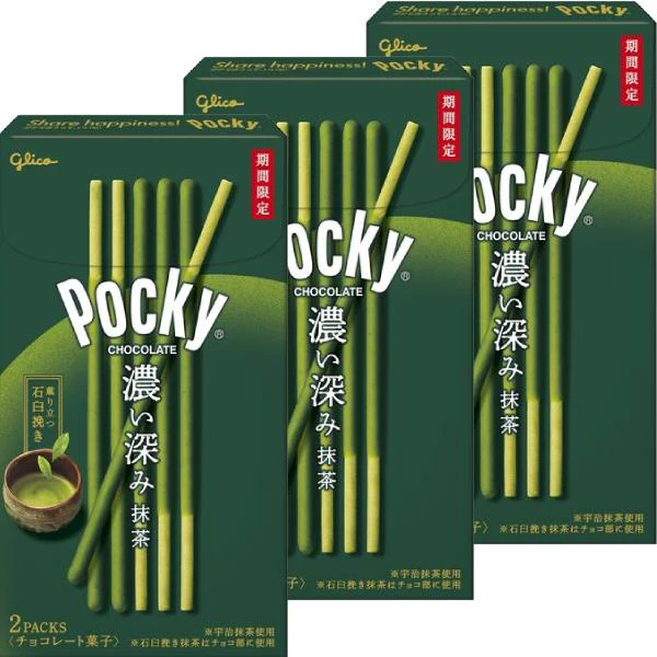 Matcha Pocky Green Tea Pocky Sticks  (Pack of 3)