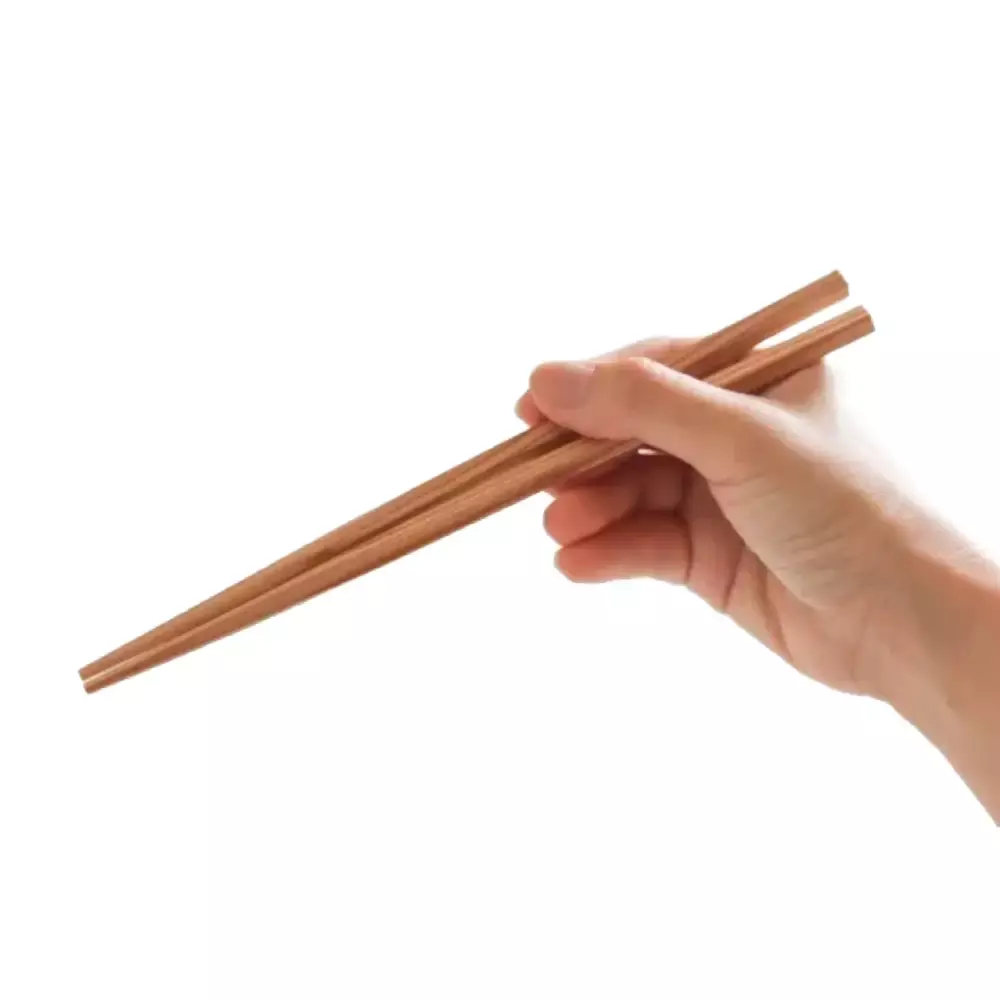 Handcrafted Pentagonal Chopsticks Unbleached Natural Red Cedar 22.5cm - Image 2