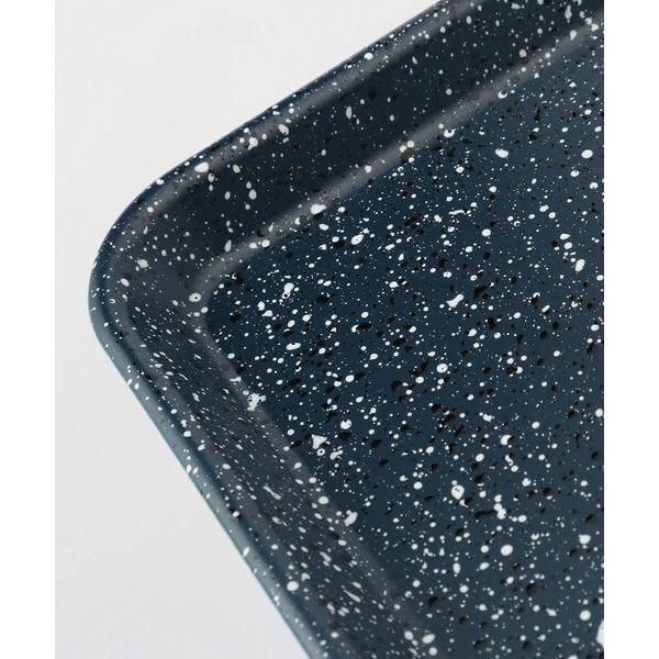 Handmade Stone Style Kishu Lacquerware Tray Non-Slip Navy Blue - Image 4