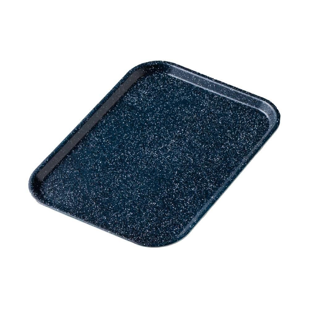 Handmade Stone Style Kishu Lacquerware Tray Non-Slip Navy Blue - Image 9