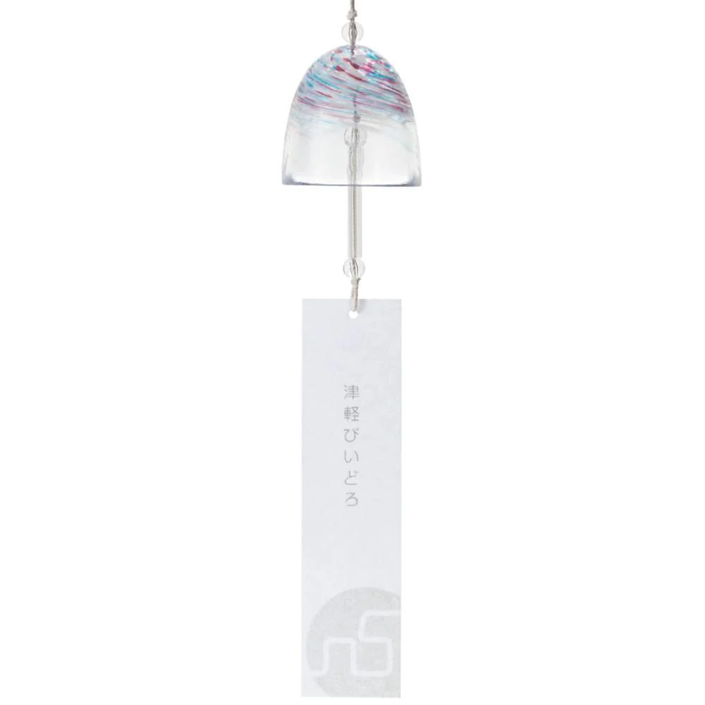 Handmade Tsugaru Vidro Glass Furin Wind Chime Colorful Spring Design