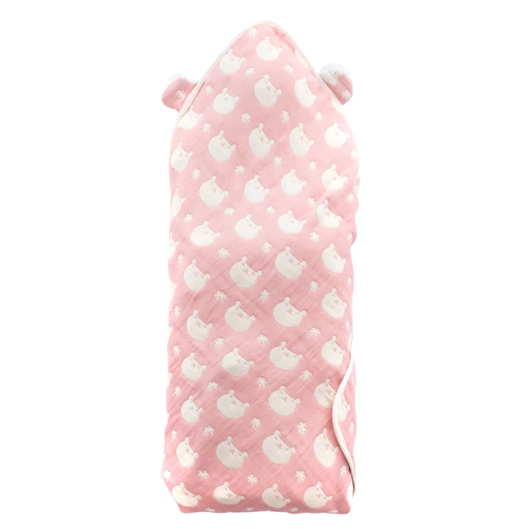 Hartwell Imabari 6-Layer Muslin Swaddle Baby Blanket With Hood 80cm - Image 2