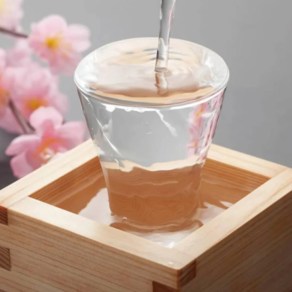 Hinoki Masu Japanese Cypress Wooden Sake Cup Mount Fuji Design - Image 2