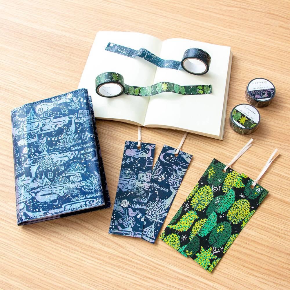 Holographic Foil Stamped Bookmark Green Trees Design 2 ct. - Image 3