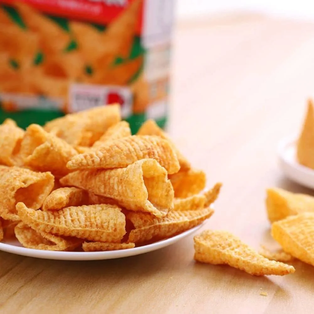 House Foods Tongari Corn Japanese Cone Shaped Chips Lightly Salted (Pack of 6) - Image 4