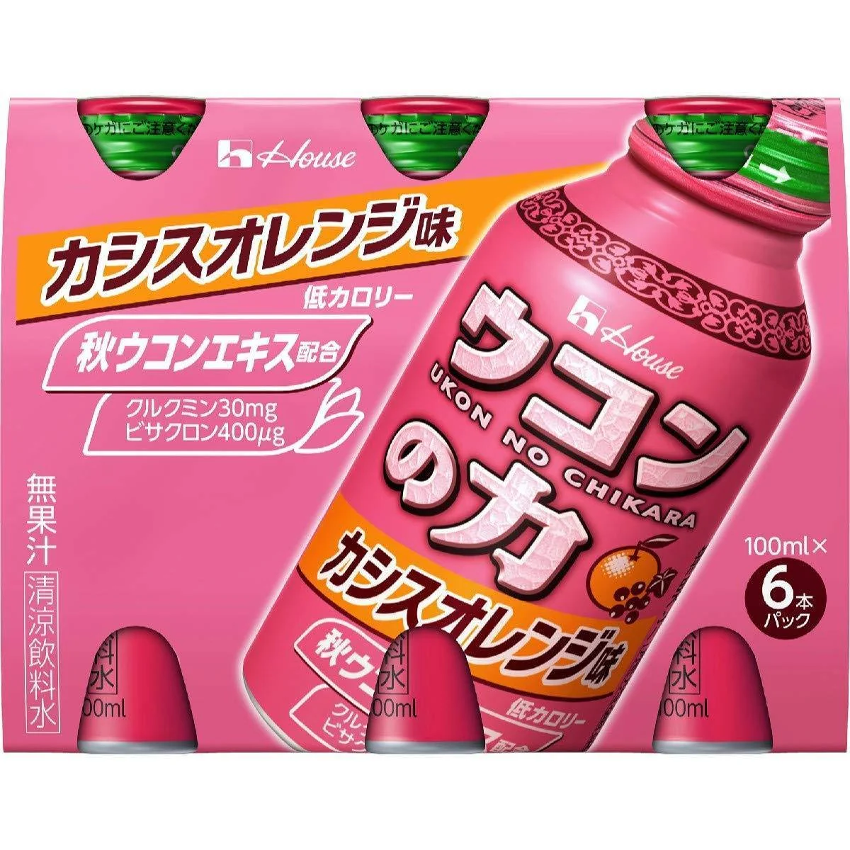 House Foods Ukon no Chikara Turmeric Supplement Drink Cassis Orange Flavor 6 Bottles - Image 3