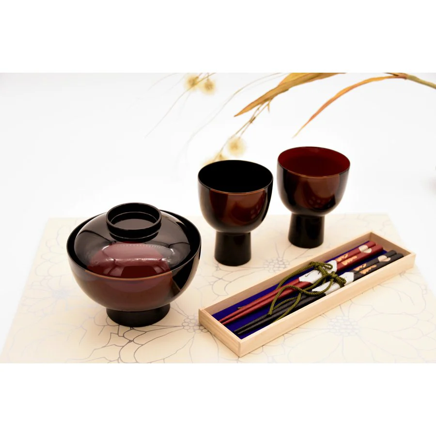 Isuke Dry Lacquer Chopsticks In Wooden Box Rabbit Design (Set of 2 Pairs) - Image 2