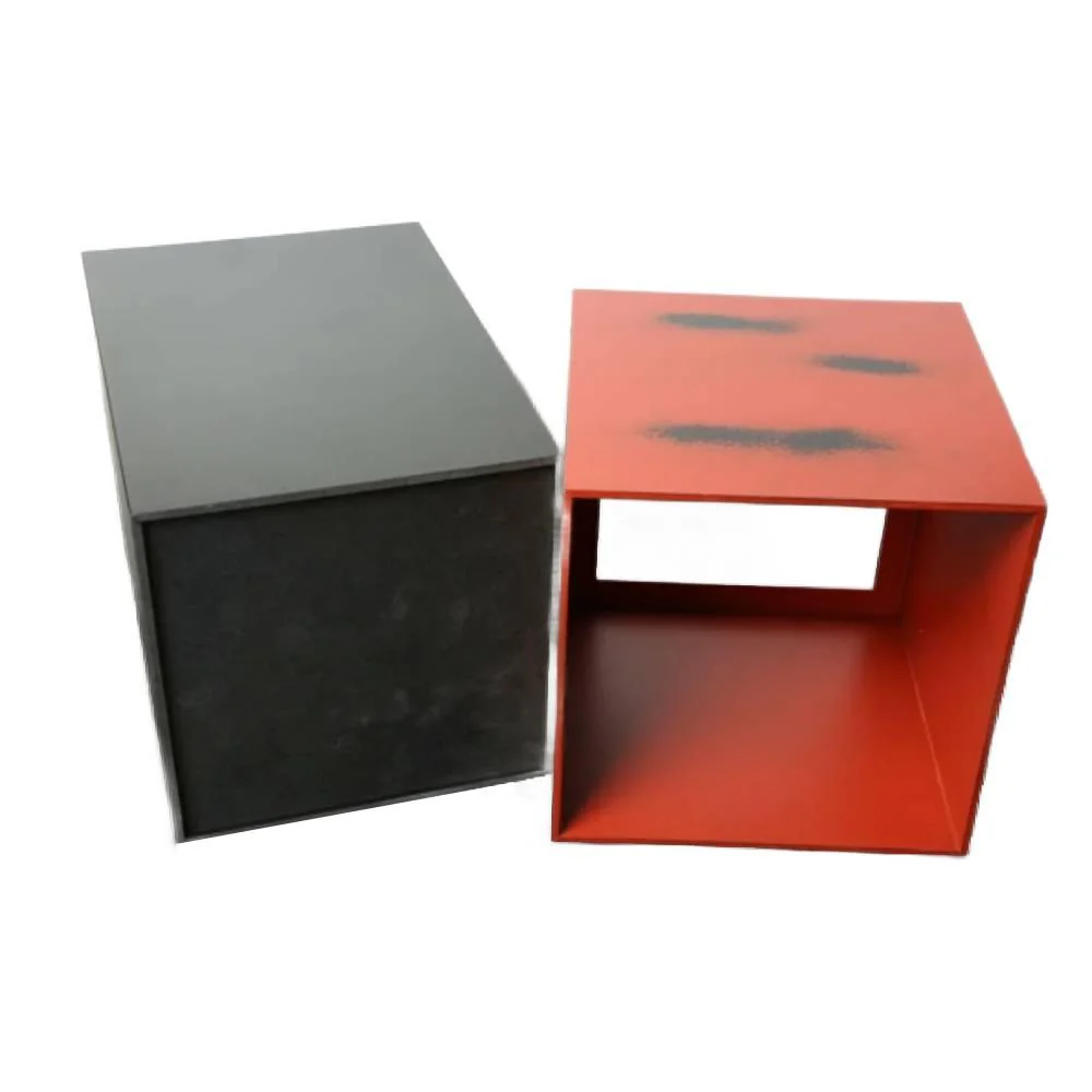 Isuke Negoro Japanese Lacquered Waste Bin Red & Black - Image 2