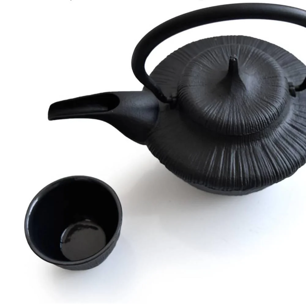 Iwachu Cast Iron Sake Cup With Black Interior Enamel - Image 2