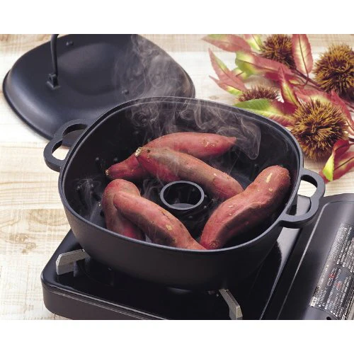 Iwachu Cast Iron Yakiimo Baked Sweet Potato Pot With Lid 31cm - Image 3
