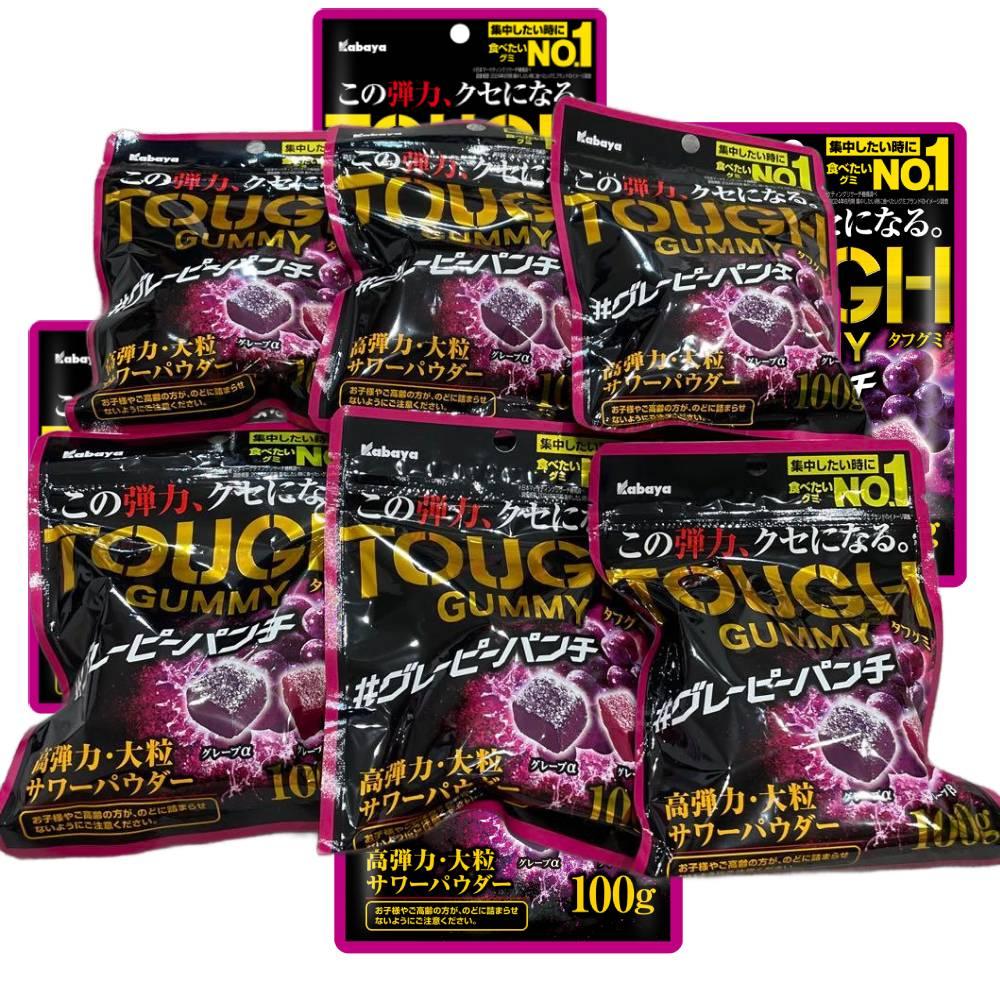 Kabaya Tough Gummy Alpha & Beta Grape Chewy Gummies 100g (Pack of 6) - Image 4