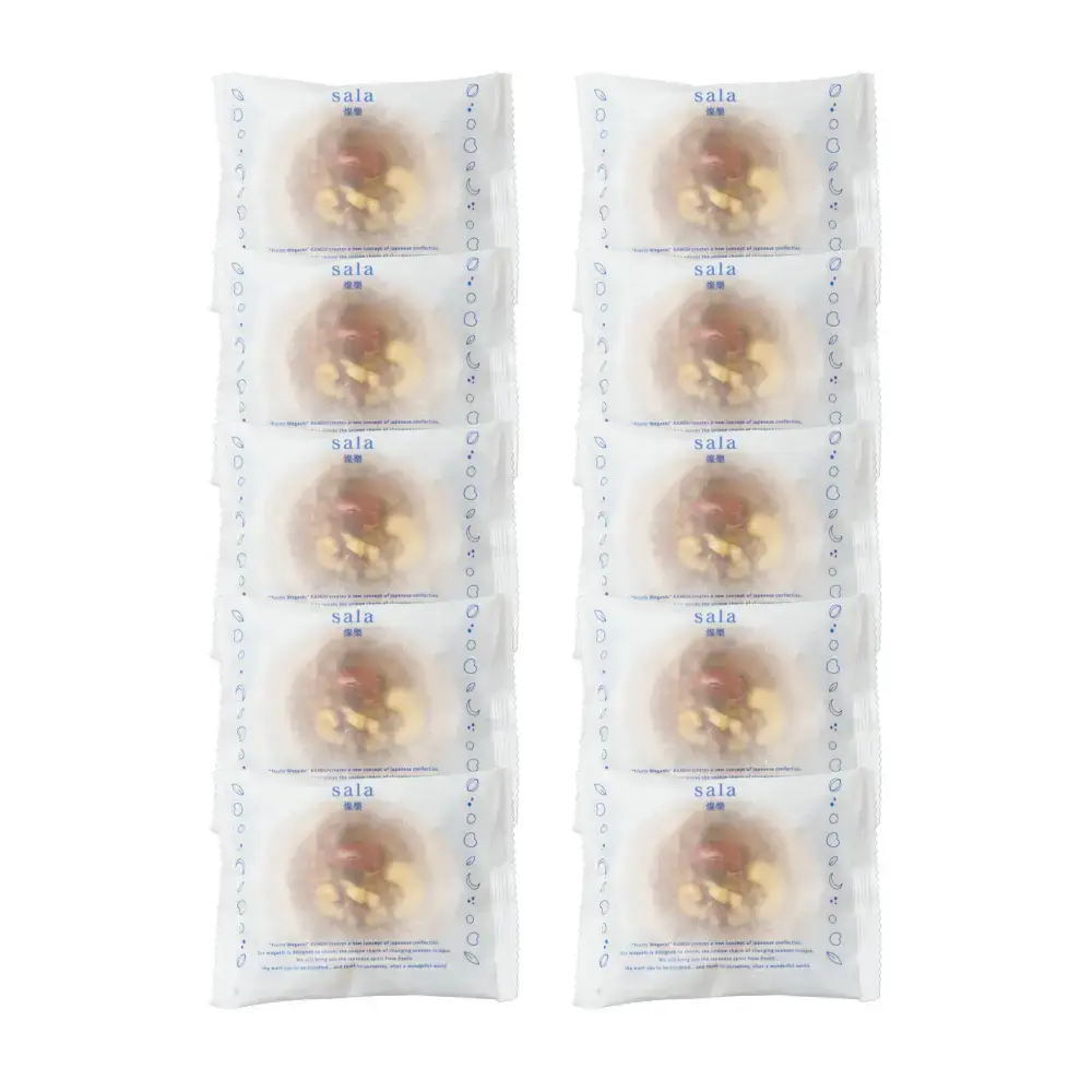Kahou Sala Sanraku Crispy Wafer With Caramel Butter & Nuts (Pack of 10)