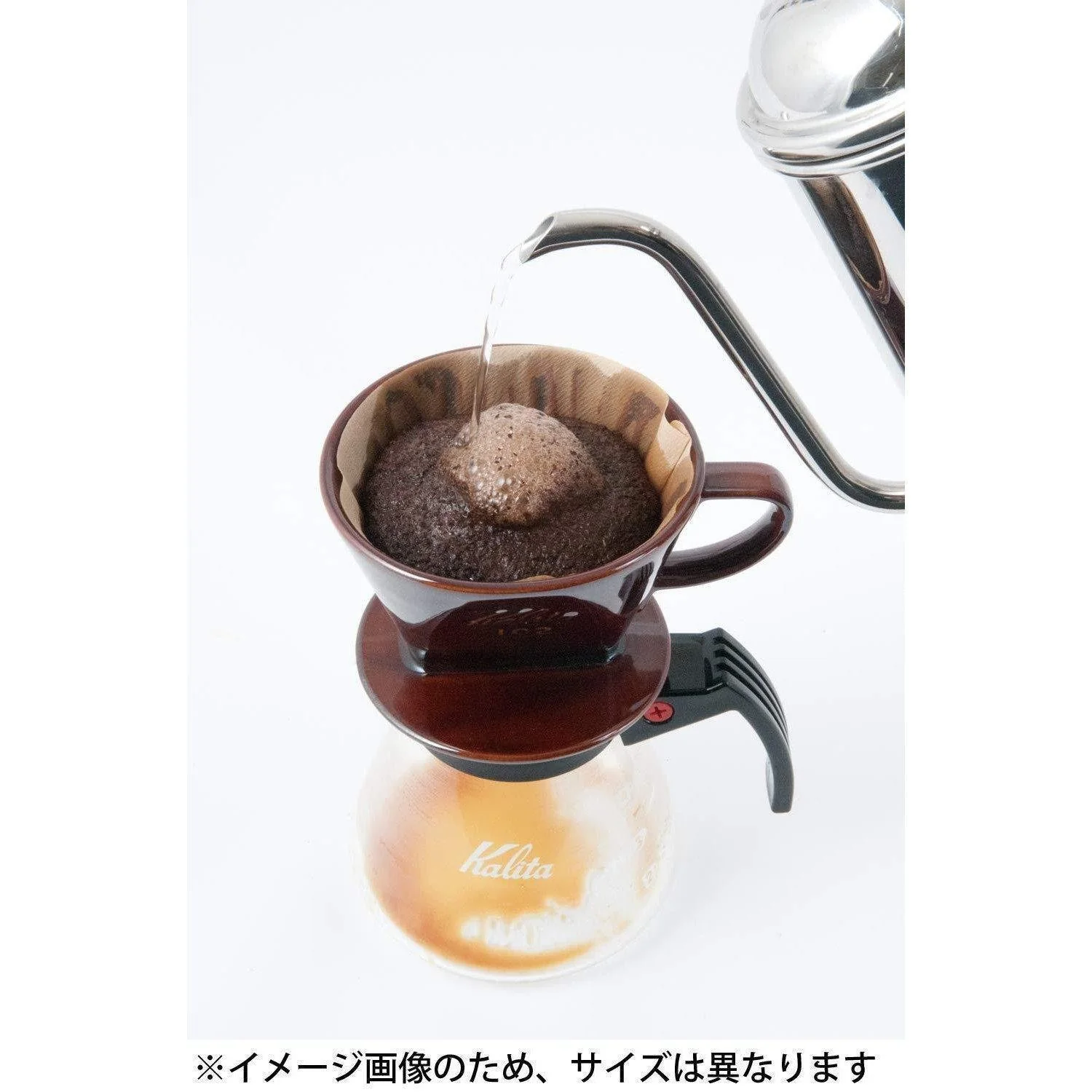 Kalita Ceramic Coffee Dripper 102 Brown Pour-Over Coffee Filter - Image 4
