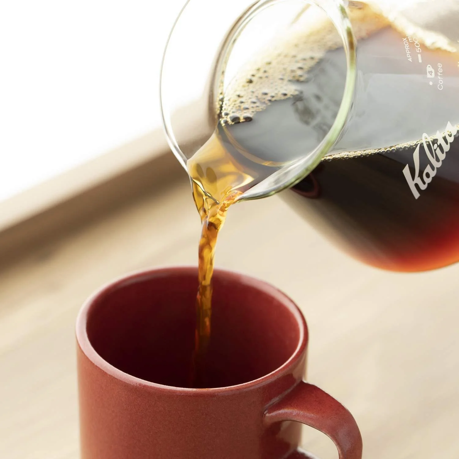 Kalita Copper Wave Coffee Dripper + Glass Server + Paper Filters Set - Image 7