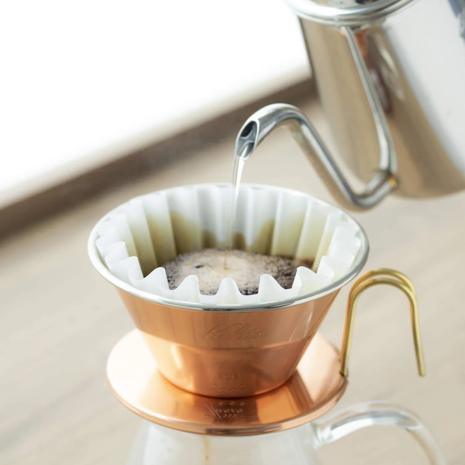 Kalita Wave 185 Coffee Dripper Copper WDC-185 - Image 4
