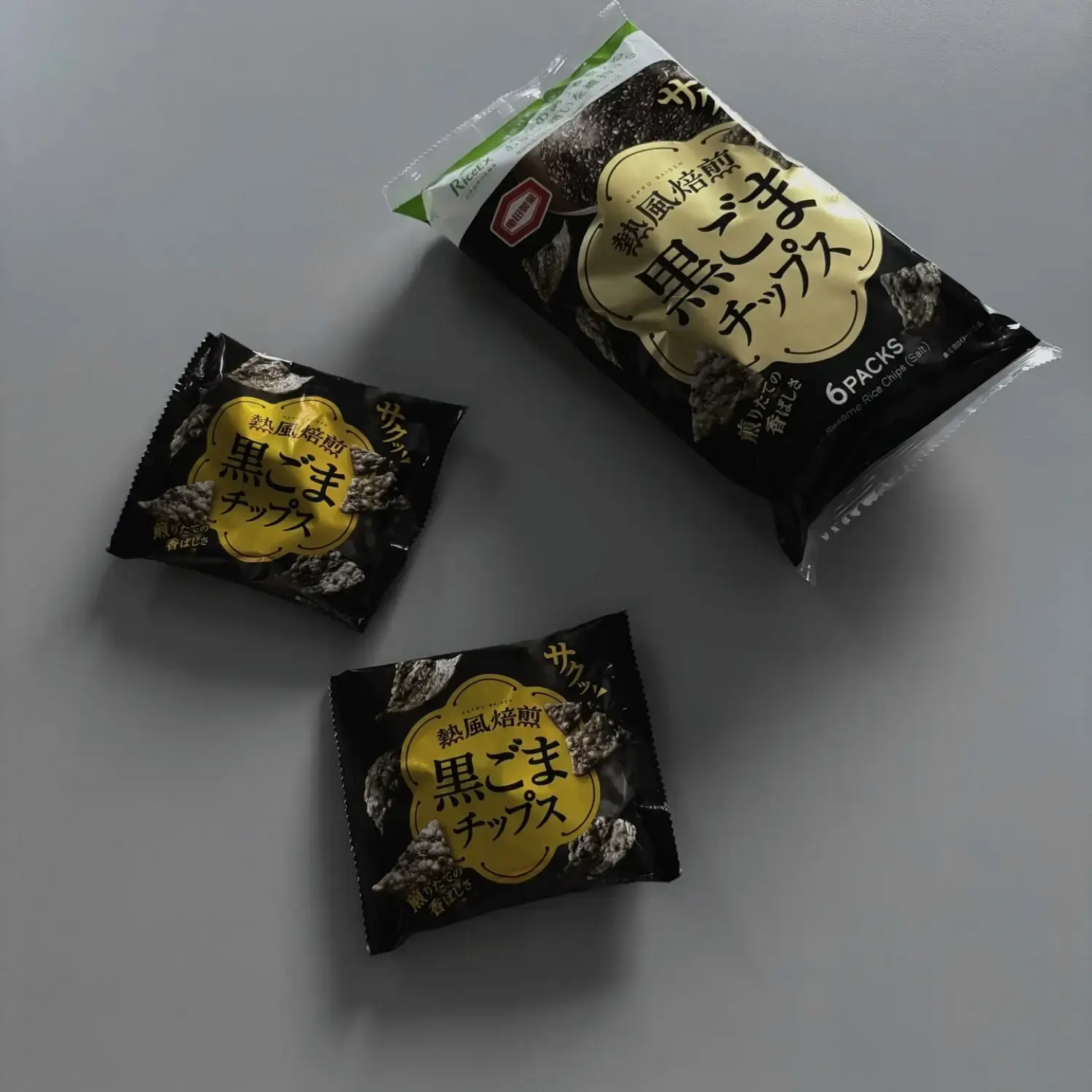 Roasted Kurogoma Black Sesame Rice Cracker Chips 60g (Box of 12 Bags) - Image 5