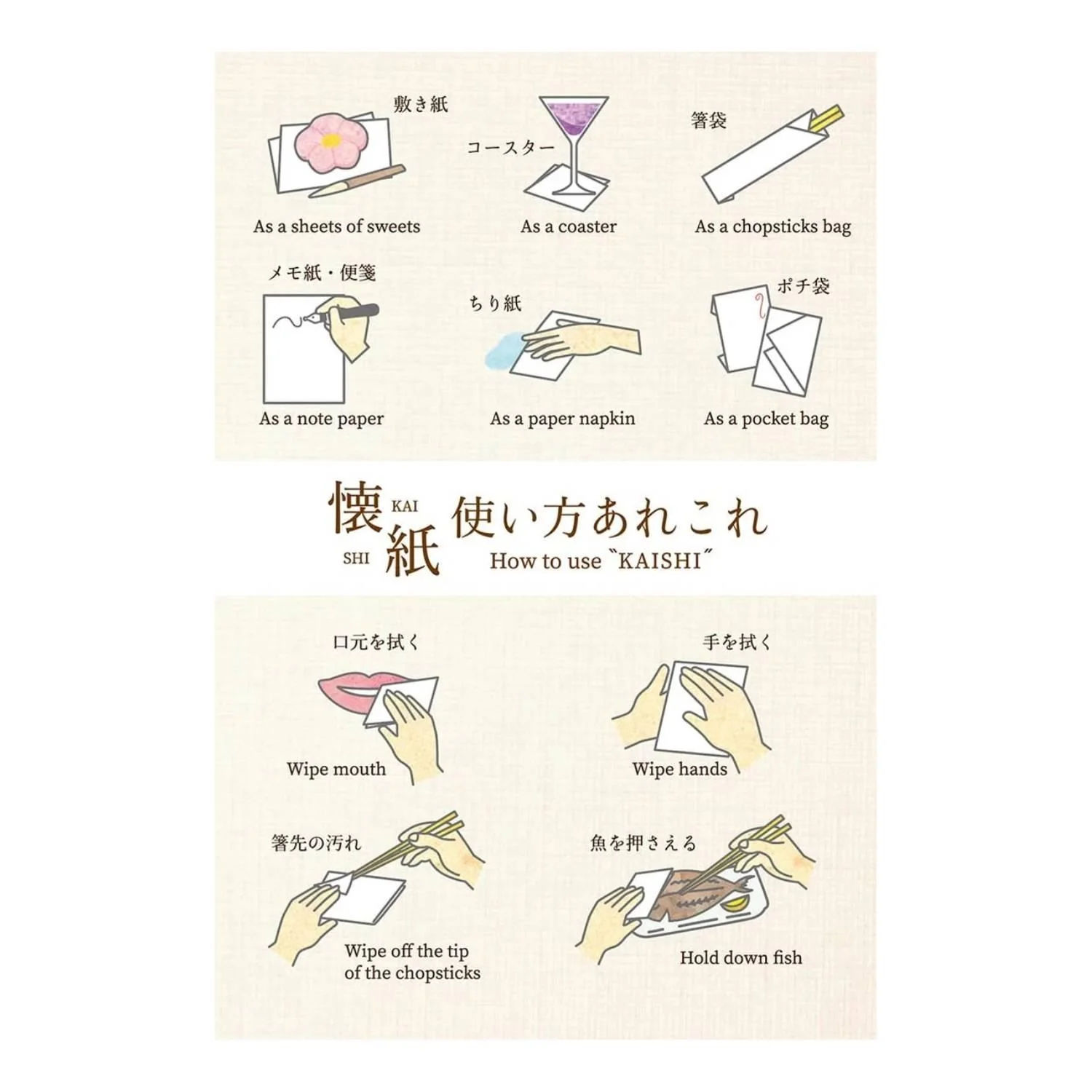 Kamiiso Kimono Checkered Pattern Kaishi Iyo Washi Paper & Case Set - Image 4