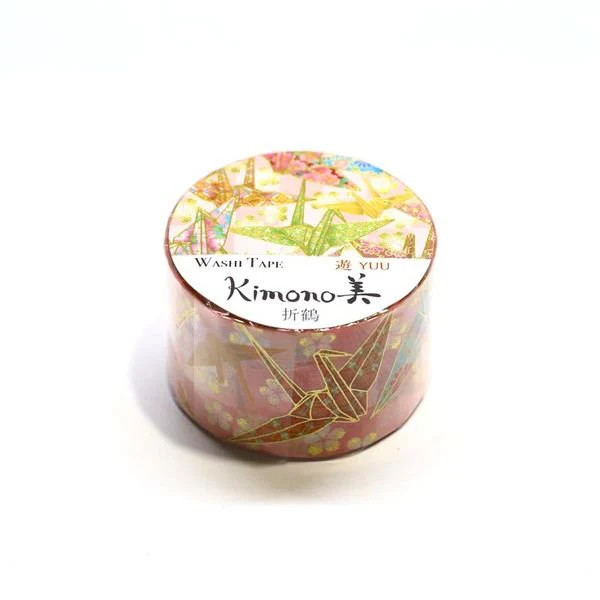 Kamiiso Kimono Washi Tape Origami Crane Pattern Masking Tape - Image 3