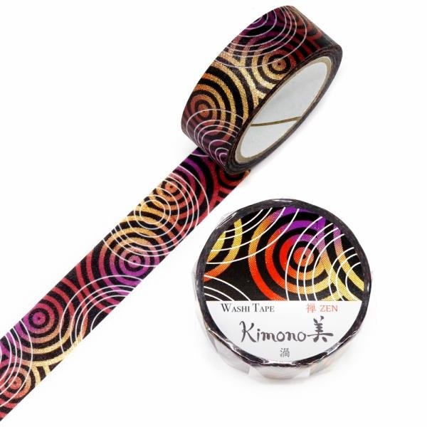 Kamiiso Kimono Washi Tape Zen Vortex Pattern Masking Tape - Image 5