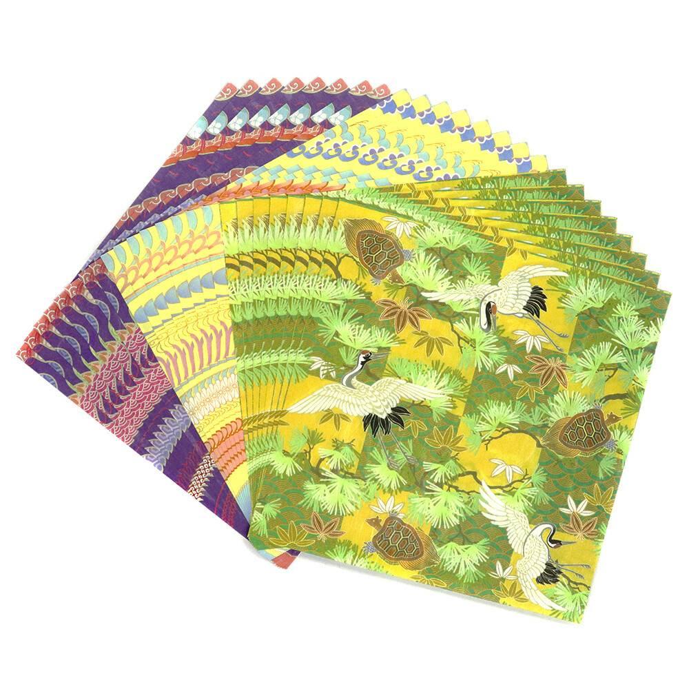 Kamiiso Washi Japanese Crane Pattern Chiyogami Origami Paper 24 ct. - Image 2