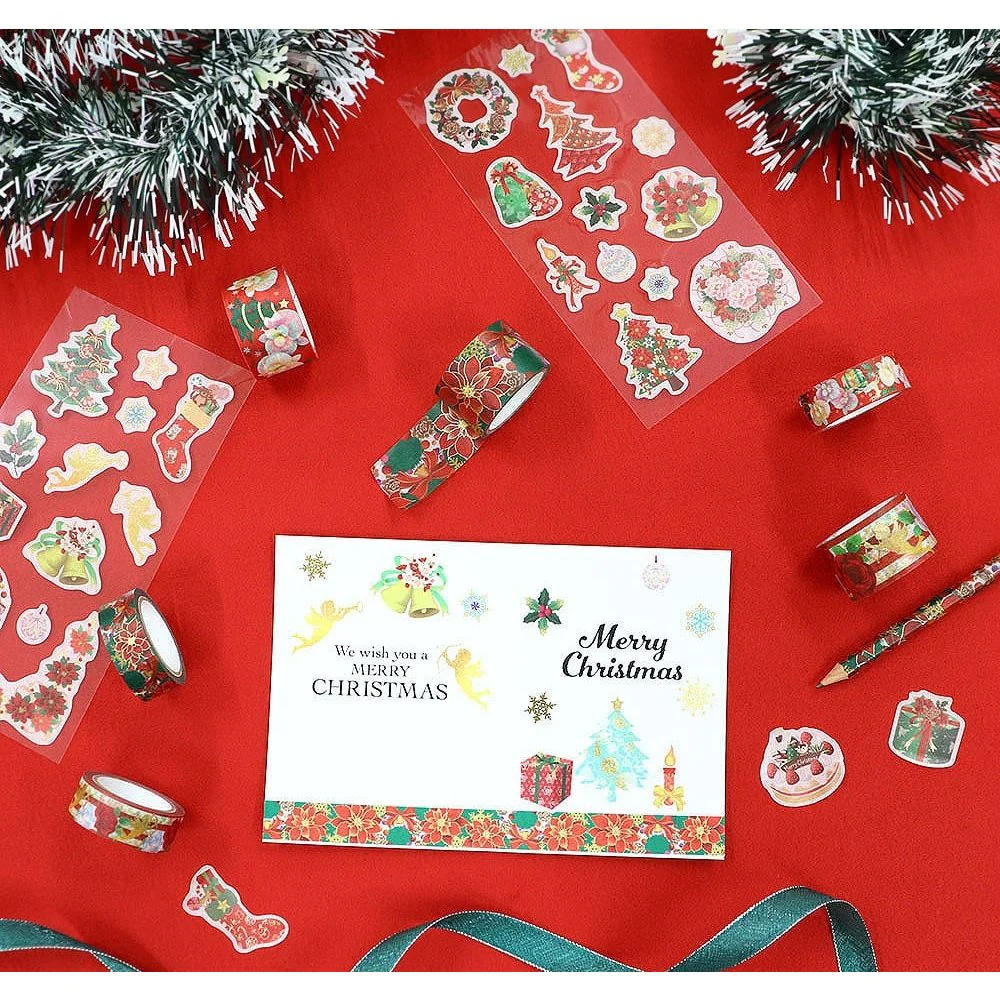 Kamiiso Washi Masking Seal Christmas Scrapbook Stickers Cake Theme - Image 3