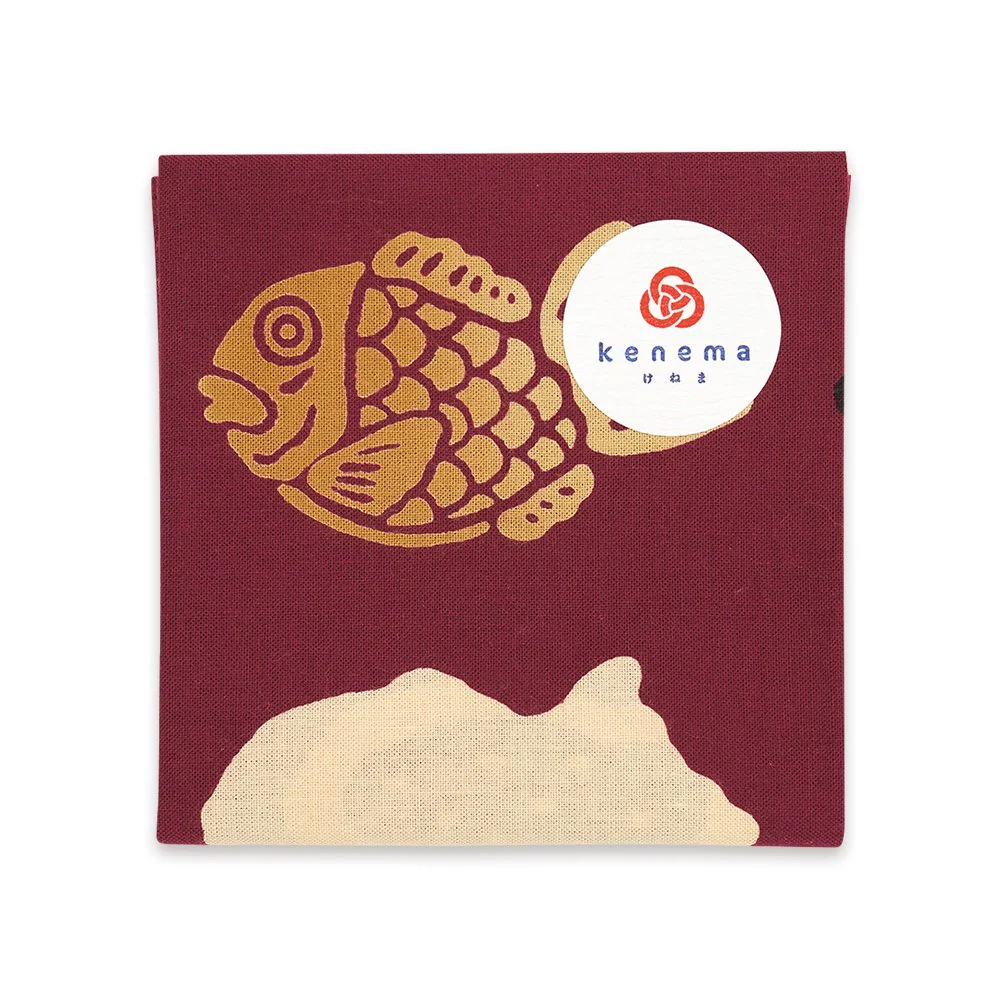 Kenema Handkerchief Taiyaki Japanese Traditional Hand Dyed Cloth - Image 2