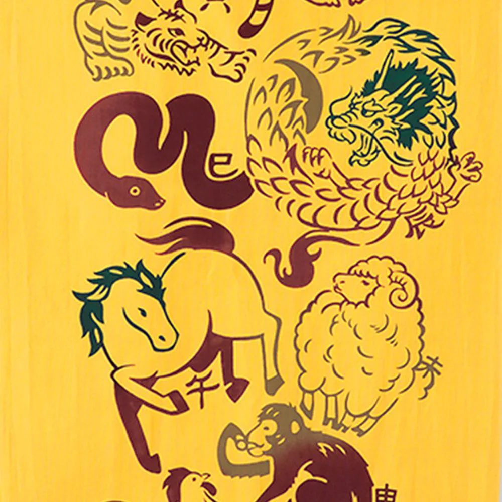 Kenema Tenugui Zodiac Animals Japanese Traditional Hand Dyed Cloth - Image 3