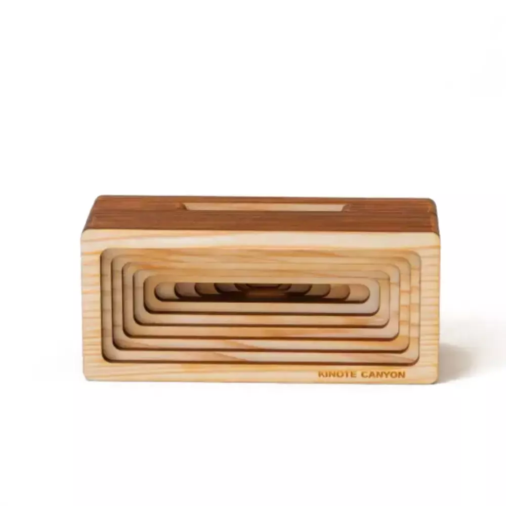 Kinote Canyon Powerless Sugi Cedar Wood Speaker & Smartphone Stand - Image 4