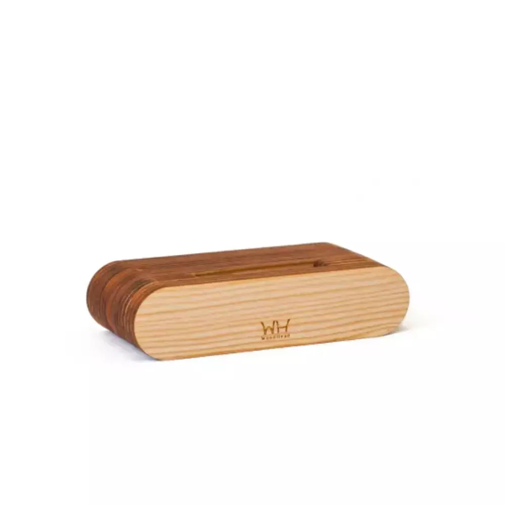 Kinote Minamo Powerless Sugi Cedar Wood Speaker & Smartphone Stand - Image 4