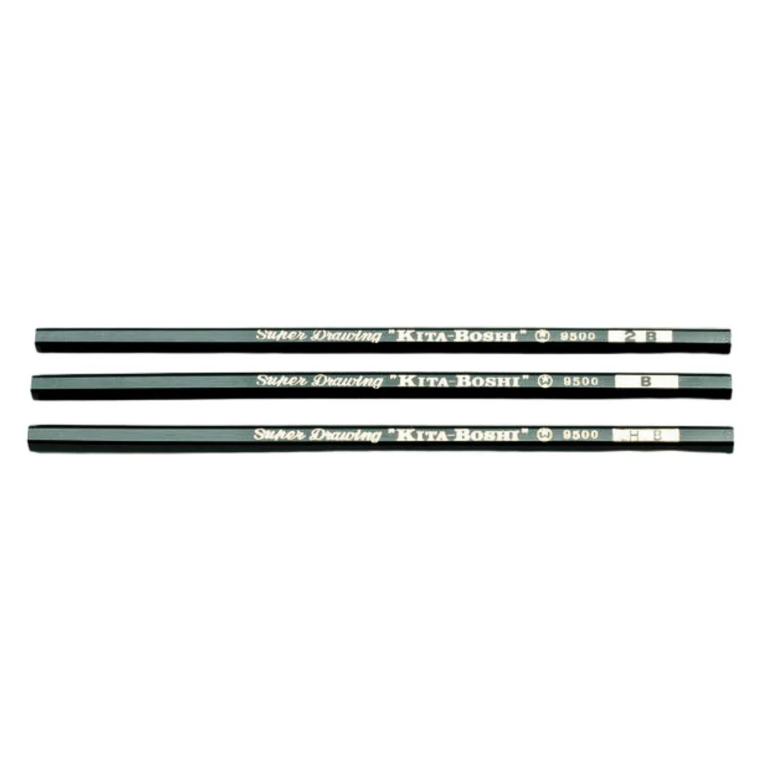 Kitaboshi Tokyo Pencil 2B 9500 For Drawing & Dark Shading 12 pieces - Image 5