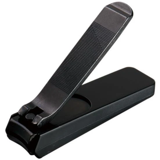 Kiya Nail Clipper Black Steel Classic Nail Cutter Medium - Image 5