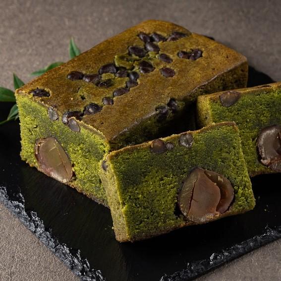 Kiyosen Handmade Uji Matcha Pound Cake With Azuki & Whole Chestnuts 450g - Image 2