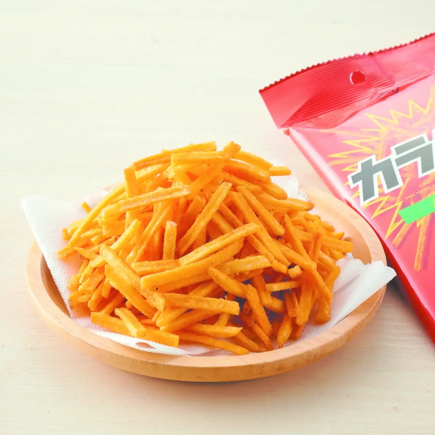 Koikeya Karamucho Hot Chili Spicy Potato Sticks 90g (Pack of 3 Bags) - Image 2