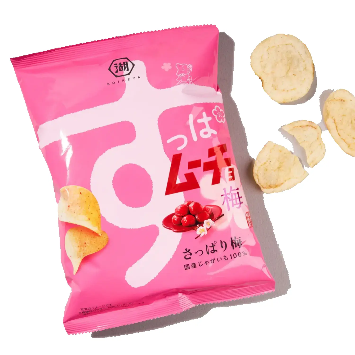 Koikeya Suppamucho Umeboshi Pickled Plum Potato Chips 55g (Pack of 3) - Image 4