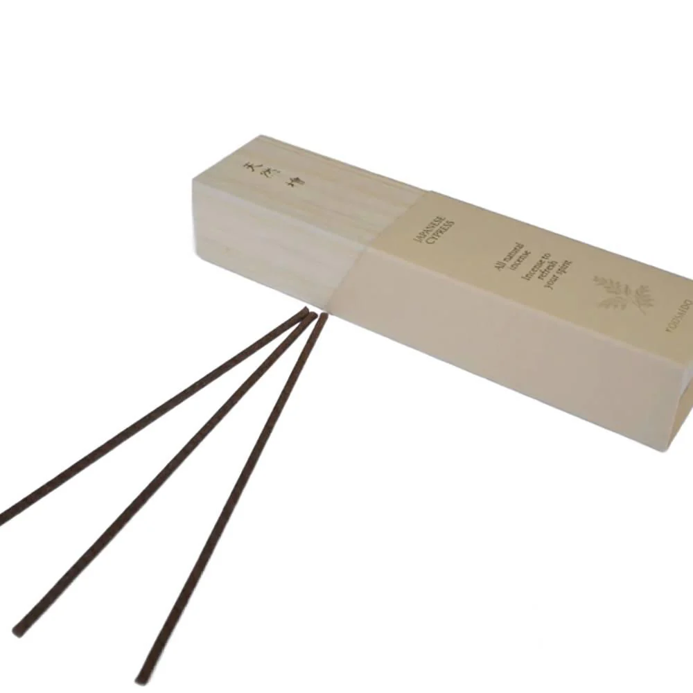 Kousaido All Natural Hinoki Cypress Incense in Wooden Box 20 Sticks - Image 2