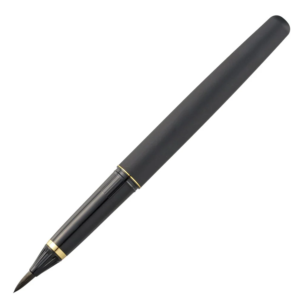 Kuretake Brush Pen Gold & Black Leather Pattern (+3 Ink Pen Refills) - Image 3